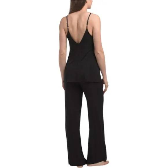 NATORI 2pc Feathers Essentials Camisole Pajama Set With Lace